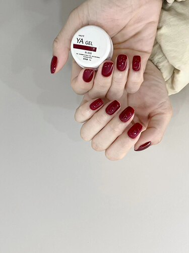 YA gel N-030罐装甲油胶 深红色显白光疗甲油胶 5g 鸭子胶