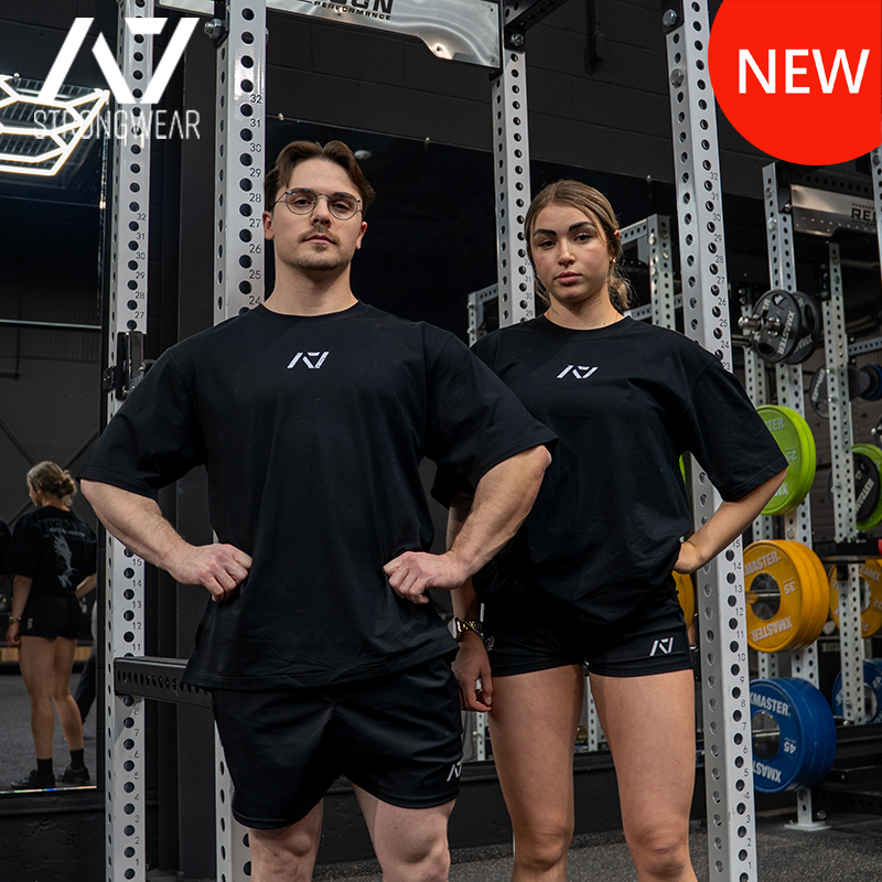 A7手持大棒宽松健身短袖T恤透气美国进口力量举深蹲卧推硬拉