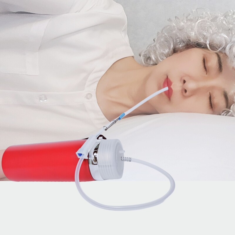 卧床中风瘫痪老人喝水真空超长吸管防呛卧床手术不锈钢保温杯