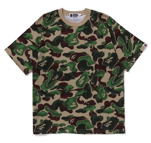 短袖 T恤 艺术迷彩胶印猿头标圆领半袖 CAMO BAPE 日本代购 ART