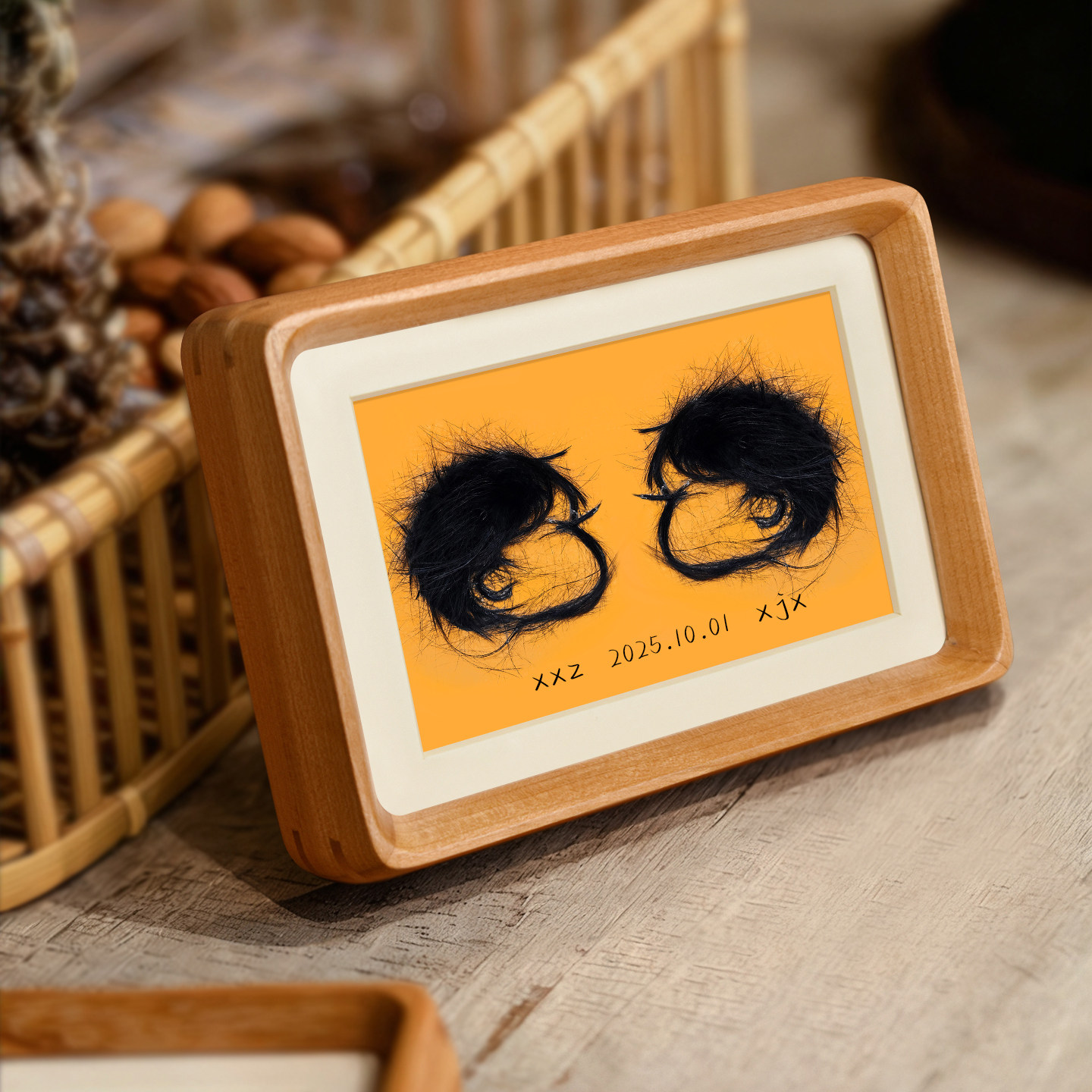 出生胎毛纪念品自制摆台满月新生婴儿照片胎发手足印过生日相框,家居饰品,相框/画框,淘宝优惠券,粉丝福利购,淘宝优惠卷