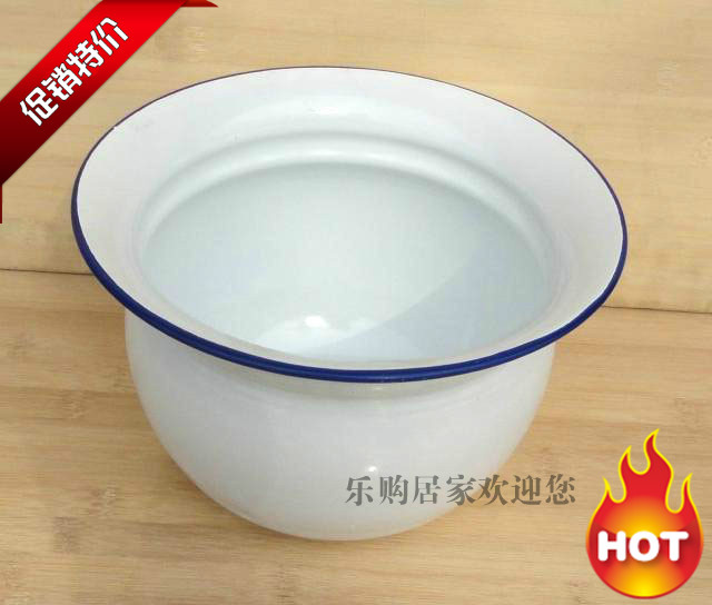 加厚22cm柿型搪瓷痰盂儿童座便器