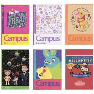 日本国誉Campus限定笔记本子小熊维尼史努比宝可梦小黄人鬼灭之刃