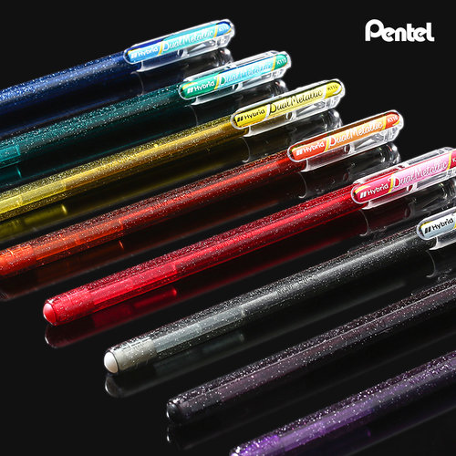 pentel闪光笔k110双色啫喱笔