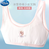 迪士尼儿童文胸少女发育期内衣一阶段二阶段纯棉冰雪公主镂空透气