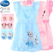 迪士尼儿童罩衣围裙袖 套防水防脏冰雪奇缘幼儿园画画衣吃饭反穿衣