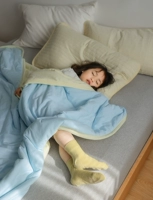 Baby Blue Contrastasting Conted Cotton Cotton Silk Summer Cool -мягкий, а кожа -дружеский кондиционер был ядром в летнем стеганом одеяле INS Wind