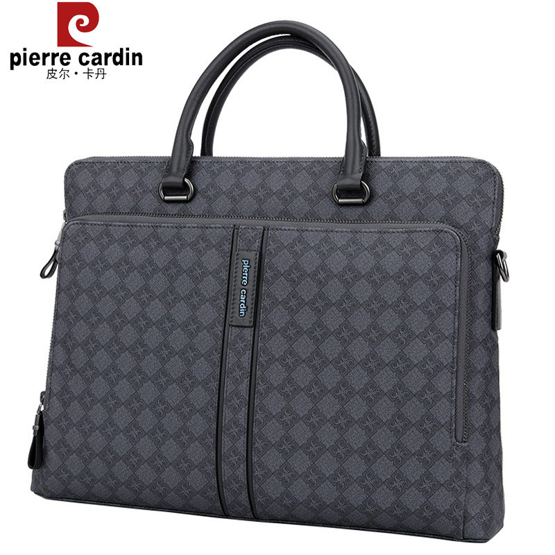 皮尔卡丹男包正品商务男士公文包时尚潮男单肩包斜挎包休闲手提包
