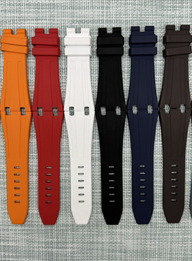 适用爱彼皇家橡树离岸型表带AP胶带氟胶带防水橡胶带26470 26480