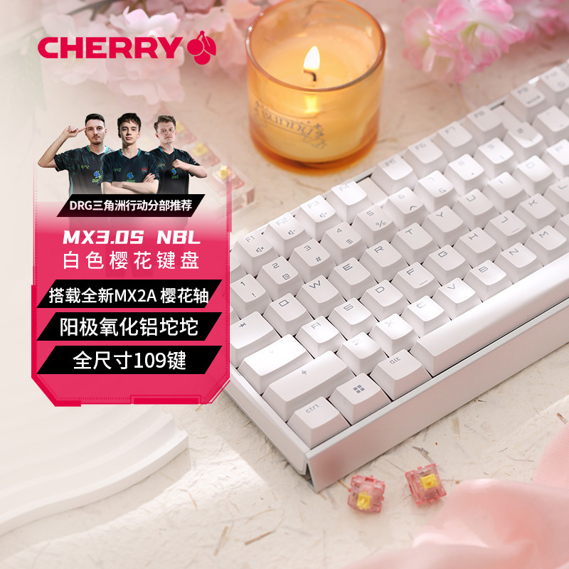 CHERRY樱桃MX3.0S有线樱花轴机械键盘游戏电竞游戏办公女生全尺寸
