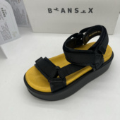 便鞋 厚底织物魔术贴休闲露趾时尚 式 Biansix 品牌断码 撤柜夏季 凉鞋