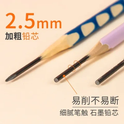 2B铅笔素描笔HB铅笔纸盒装儿童得力小写字笔绘画文具