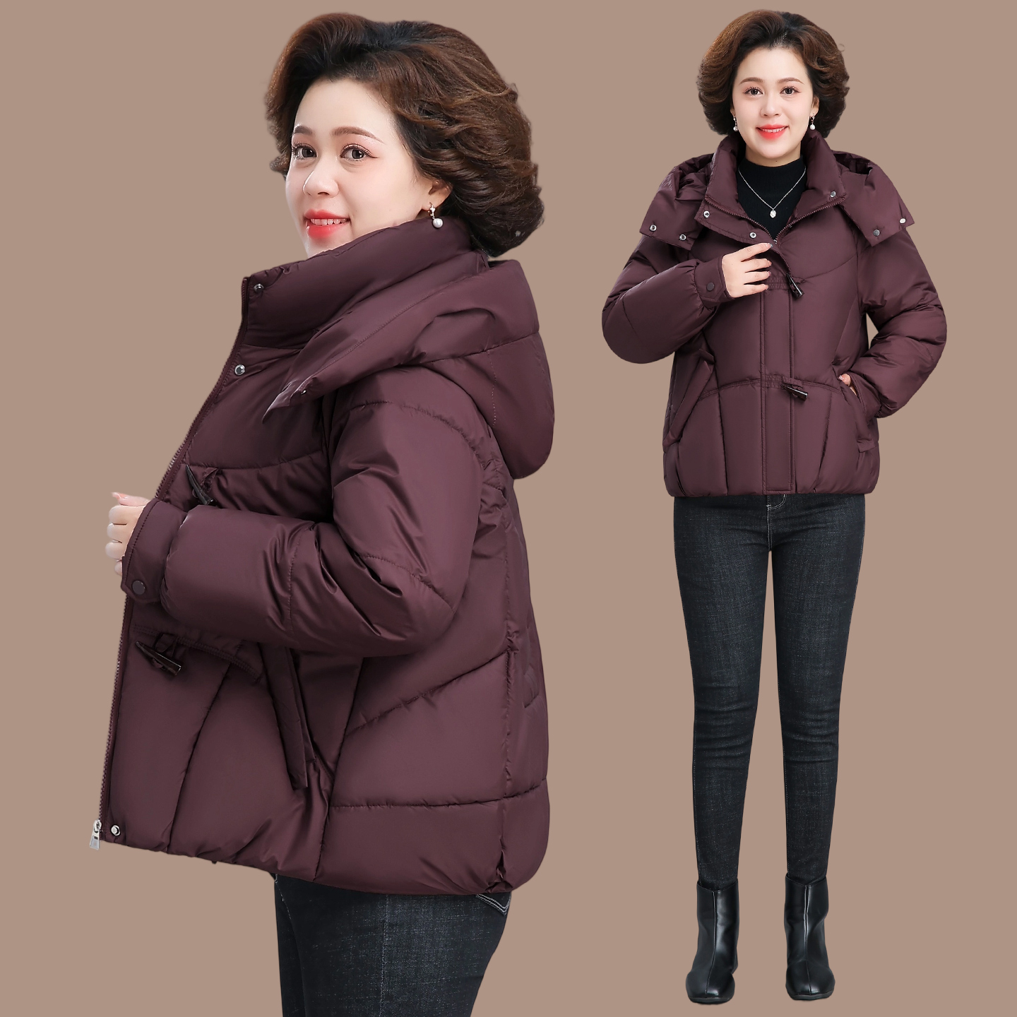 2025款加厚保暖棉衣时尚通勤外套