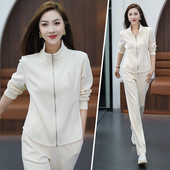立领开衫 时尚 高品质跑步服卫衣两件套 女春秋2026新款 休闲运动套装