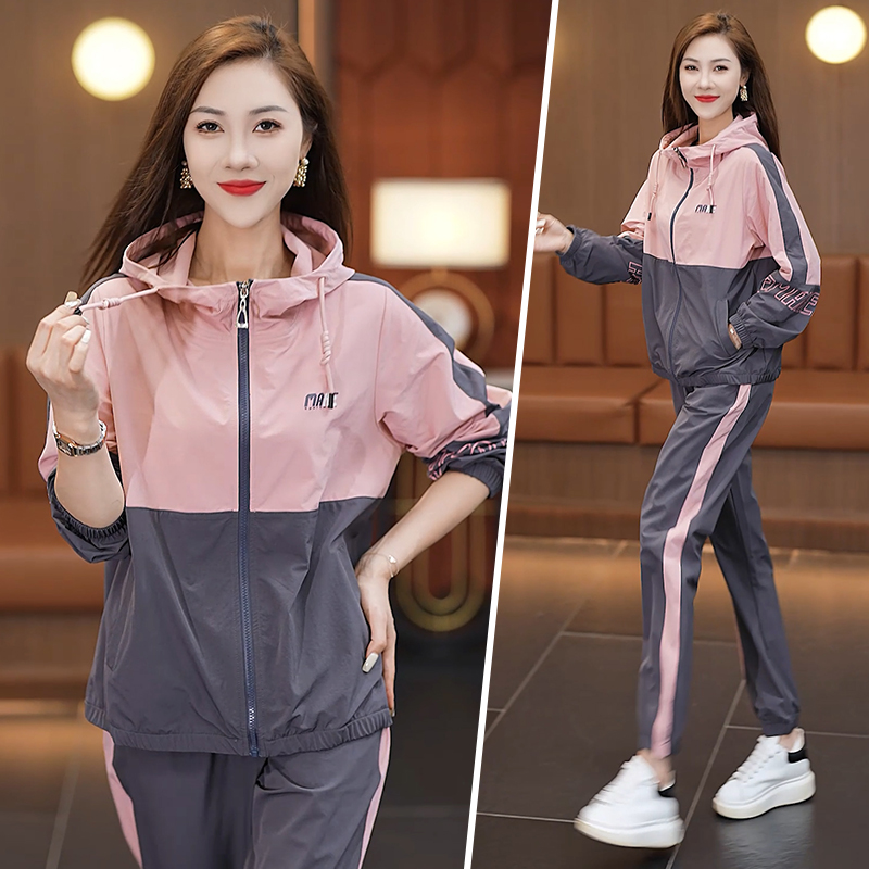 运动服套装女早秋时尚洋气大码宽松气质卫衣春秋高级感休闲两件套