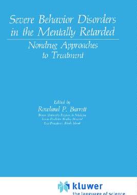 【预售】Severe Behavior Disorders in the Mentally Retarded