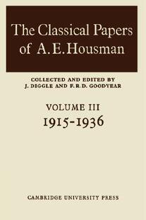 The Volume Housman Papers Classical 预售
