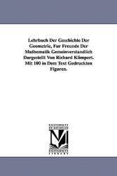 【预售】Lehrbuch Der Geschichte Der Geometrie, Fr Freunde