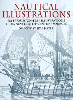 【预售】Nautical Illustrations: 681 Permission-Free
