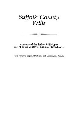 【预售】Suffolk County Wills