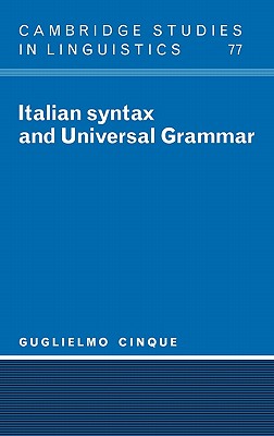【预售】Italian Syntax and Universal Grammar