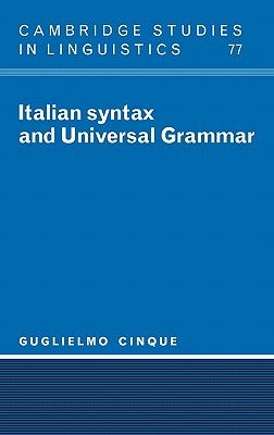 【预售】Italian Syntax and Universal Grammar