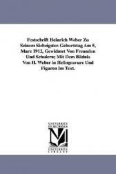 【预售】Festschrift Heinrich Weber Zu Seinem Siebzigsten