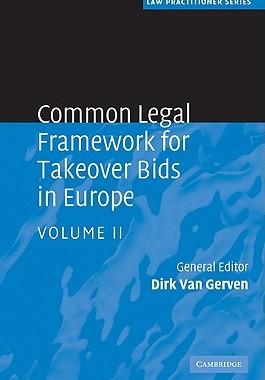 【预售】Common Legal Framework for Takeover Bids in Europe