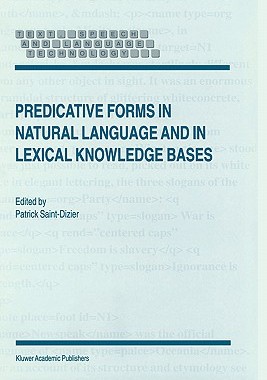 【预售】Predicative Forms in Natural Language and in Lexical