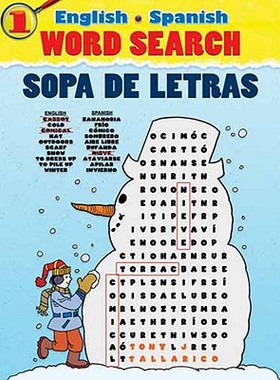 【预售】English-Spanish Word Search Sopa de Letras #1