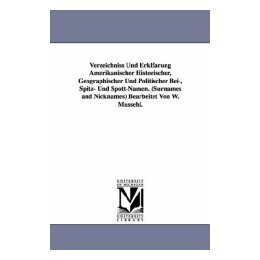 【预售】Verzeichniss Und Erklfarung Amerikanischer