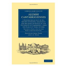 【预售】Alumni Cantabrigienses: A Biographical List of All