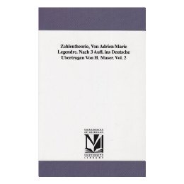 【预售】Zahlentheorie, Von Adrien Marie Legendre. Nach 3