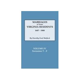 【预售】Marriages of Some Virginia Residents, Vol. IV