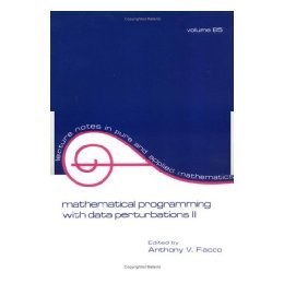【预售】Mathematical Programming with Data Perturbations II