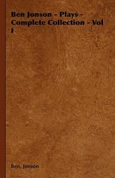 【预售】Ben Jonson - Plays - Complete Collection - Vol I
