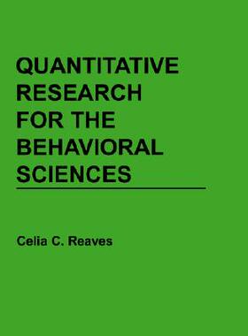 【预售】Quantitative Research For The Behavioral Sciences