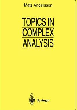 【预售】Topics in Complex Analysis