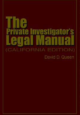【预售】The Private Investigator's Legal Manual: (California
