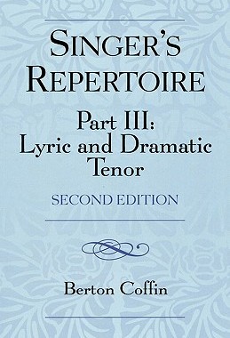 【预售】The Singer's Repertoire, Part III: Lyric and