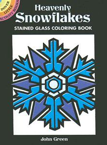 【预售】Heavenly Snowflakes Stained Glass Coloring Book