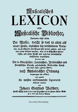 【预售】Musicalisches Lexicon Ober Musicalische Bibliothec