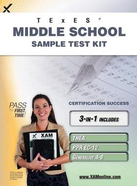 【预售】Texes Middle School Sample Test Kit: Thea, Ppr