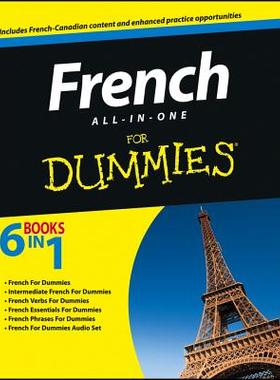 现货 French All-In-One for Dummies, with CD 英文原版