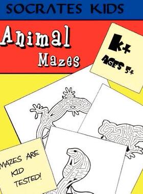 【预售】Animal Mazes (Socrates Kids Workbook Series)