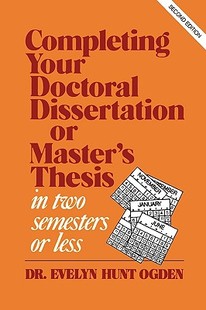 Doctoral Completing Your Master 預(yù)售 Dissertation