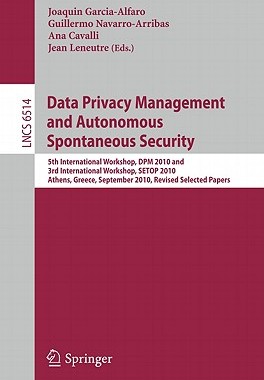 【预售】Data Privacy Management and Autonomous Spontaneous