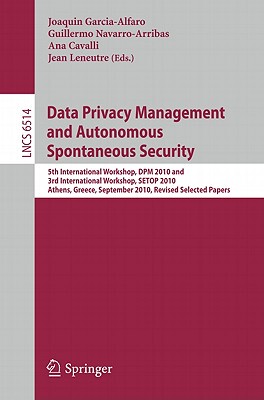 【预售】Data Privacy Management and Autonomous Spontaneous