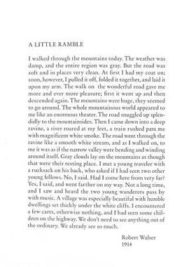 【预售】A Little Ramble: In the Spirit of Robert Walser