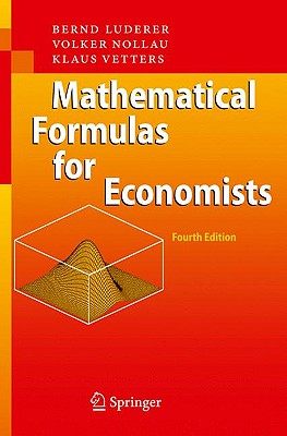 【预售】Mathematical Formulas for Economists